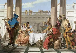 Religious Painting Prints: Giovanni Battista Tiepolo – The Banquet of Cleopatra