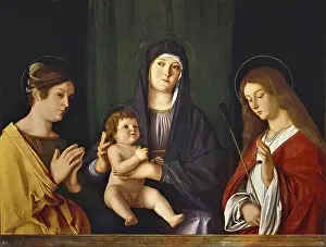 Western Art Prints: Giovanni Bellini - the Virgin and Child Between Two Saints