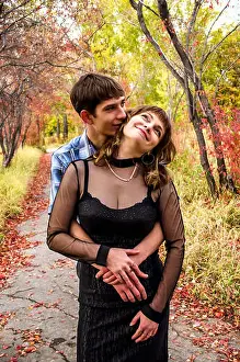 Cuddling Prints: girl guy love story