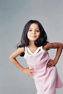 Hips Prints: Girl hands on hips, open hair