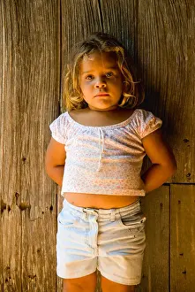 5 6 Years Prints: Girl standing at door
