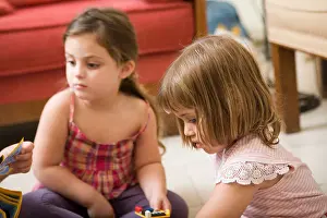Concentrating Prints: Girls playing