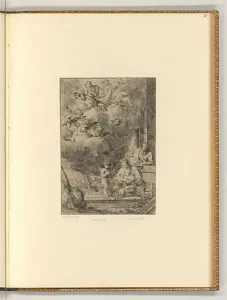 1644 Prints: Giulio Carpioni (Engraver) Holy family. etching 1640-1678 , 1640/1678