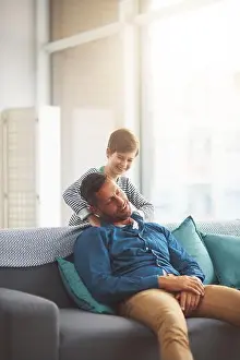 Little Boy Prints: Giving dad a massage