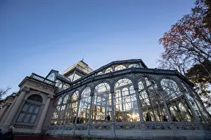 Retiro Prints: Glass Palace in the Retiro Park, Palacio de Cristal, Retiro, Madrid, Spain