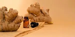 Extract Prints: Glass pipette of essential ginger oil