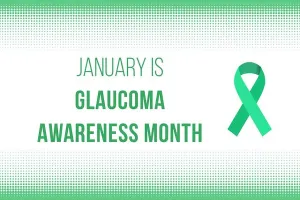 Glaucoma Prints: Glaucoma Awareness Month in January. Social media announcement poster