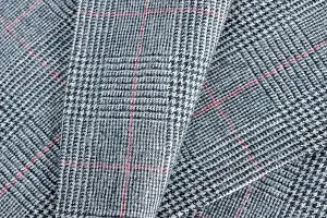 Weave Prints: Glen plaid or Glenurquhart check a woolen fabric with a woven twill design of small and large checks used in suits