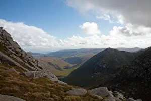Streams Prints: Glen Rosa viewed from near the summit of Cir Mhor on the Isle of Arran Ayrshire Scotland
