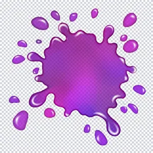 3d Vector Vectors Prints: Glitter slime dripping isolated on transparent background