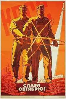 Peasant Prints: Glory to October!. Museum: Russian State Library, Moscow