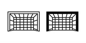 Hockey Prints: Goal net icon Illustration designs pack for Web