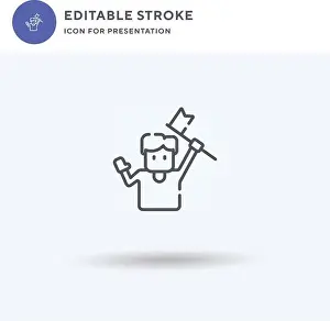 Goals icon vector, filled flat sign, solid pictogram isolated on white, logo illustration. Goals icon for presentation