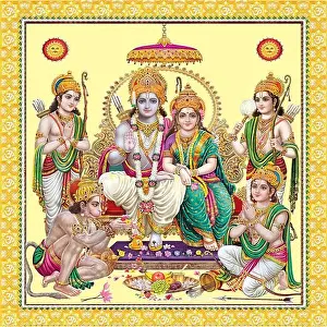 Mandir Prints: God ram Sita with family Hd photo, Ram sita, ram Hanuman