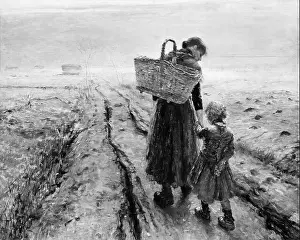 1889 Prints: Going Home, ca. 1889, Oil on wood