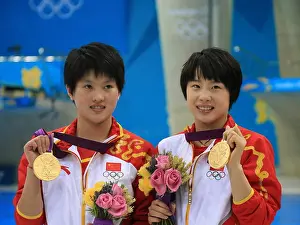 Olympic Games Prints: Gold medalists Chen Ruolin, left