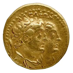 Greek Coin Prints: A gold pentekontedrachm coin from Alexandria