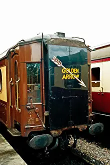 Heritage Railways Prints: Golden Arrow nameboard, Sheffield Park, Bluebell railway Sussex
