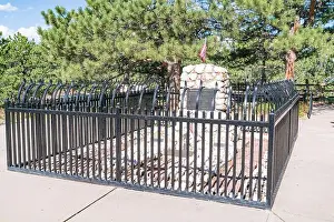 Buffalo Prints: Golden, Colorado - August 8, 2022: Gravesite of soldier