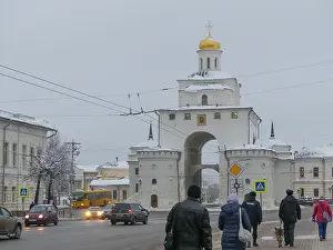 Vladimir Prints: Golden Gates landmark winter Vladimir Russia Nov 2017