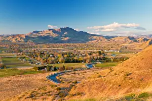 Idaho Prints: Golden hour over Black Canyon Canal and Squaw Butte in Emmett