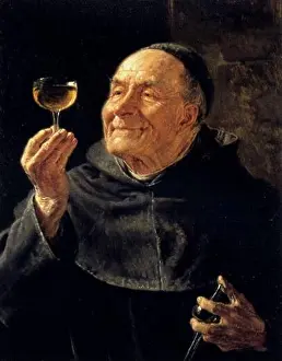 Genre Painting Prints: A Good Drink by Eduard von Grützner