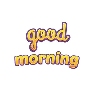 Motivational Prints: Good morning 3d quote simple positive message