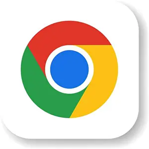 Android Prints: Google Chrome app logo icon. Popular internet browser icon. Editorial vector illustration