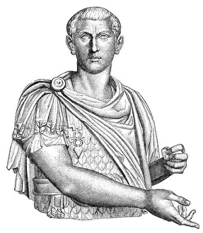 Ancient World Prints: Gordian III or Marcus Antonius Gordianus Pius Augustus