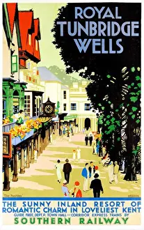 Nouveau Prints: A gorgeous vintage travel poster for Royal Tunbridge Wells in Kent