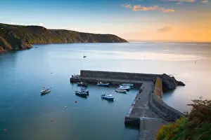 Cliffs Prints: Gorran Haven; pier and boats; Cornwall; UK