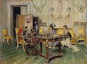 Gossip Prints: Gossip, 1873, Oil on wood, 7 x 9 1/2