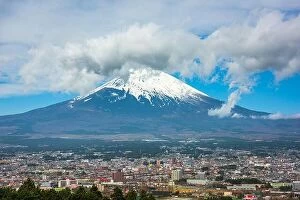 Images Dated 18th April 2017: Gotemba City, Japan skyline with Mt. Fuji