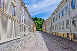 Goteborg Prints: Gothenburg “Göteborg quiet street in Haga city part in Europe