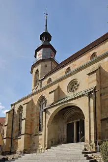 Gothic Style Prints: Gothic town church built in 1513, Vaihingen an der Enz, Baden-Wuerttemberg, Germany