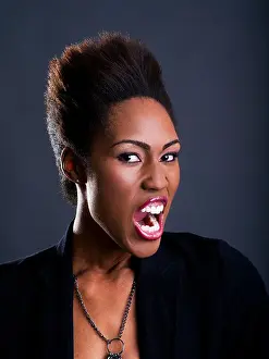 Stern Prints: Grace Jones inspired makeup and posing. Strength, fierce, dominance, power