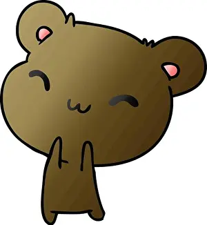 Teddybear Prints: gradient cartoon illustration kawaii cute teddy bear