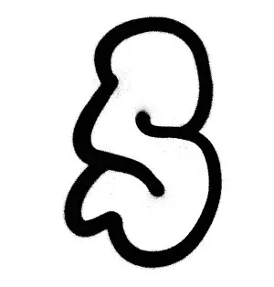 Vandalism Prints: graffiti Bubble Fonts in black on white
