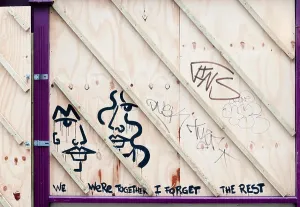 Poems Prints: Graffiti containing an often misquoted line from Walt Whitman's poem Once I Pass'd Through a Populous City