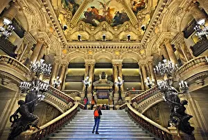 Impressive Prints: The Grand Staircase in Palais Garnier, National Opera House, Paris, France