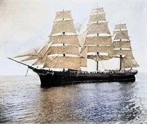 Vessel Prints: The Granite State A typical American Wooden Sailing Ship from the book Steam vessels & marine engines by G