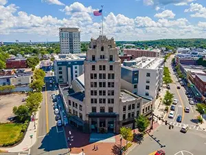 Granite Trust Company is a historic commercial building with Art Deco style at 1400 Hancock Street in Quincy