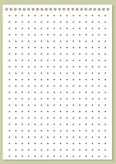 Graph paper. Printable dotted grid paper on white background