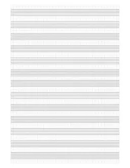 Tune Prints: Graph paper. Printable grid paper with stave on a white background