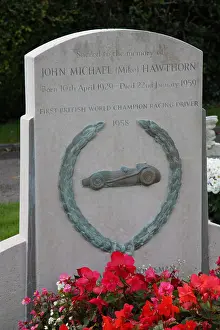 World Champion Prints: The grave of Mike Hawthorn, first British World Champion Racing Driver