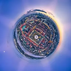 European Culture Prints: Great 360 degree panorama little planet topdown (top down)