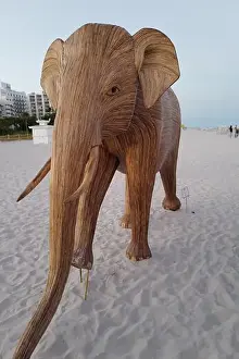 Beachfront Prints: The Great Elephant Migration is a captivating public art installation that graced Miami Beach in fall