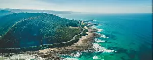 Great Ocean Road winding along beautiful coastline in Victoria, Australia