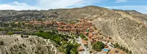 Teruel Prints: Great panoramic aerial view of Albarracin province of Teruel listed as beautiful villages of Spain