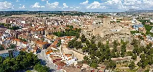 Vacation Village Prints: Great panoramic aerial view of the city of Almansa in the province of Albacete Castilla la Mancha
